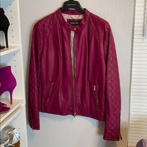 Purpleish pink leather jacket